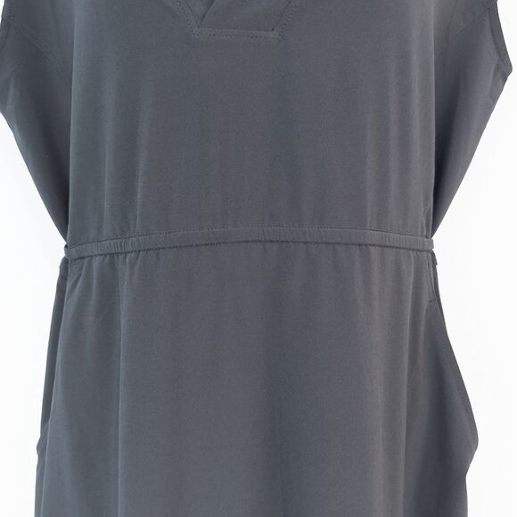 Athleta Marlow Maxi Dress Womens XS Black Side Slits Stretchy Oversized V Neck - Picture 12 of 16